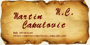 Martin Capulović vizit kartica